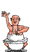 A man in a tutu, dancing ballet