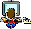 A kid at a computer