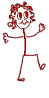A dancing stick figure