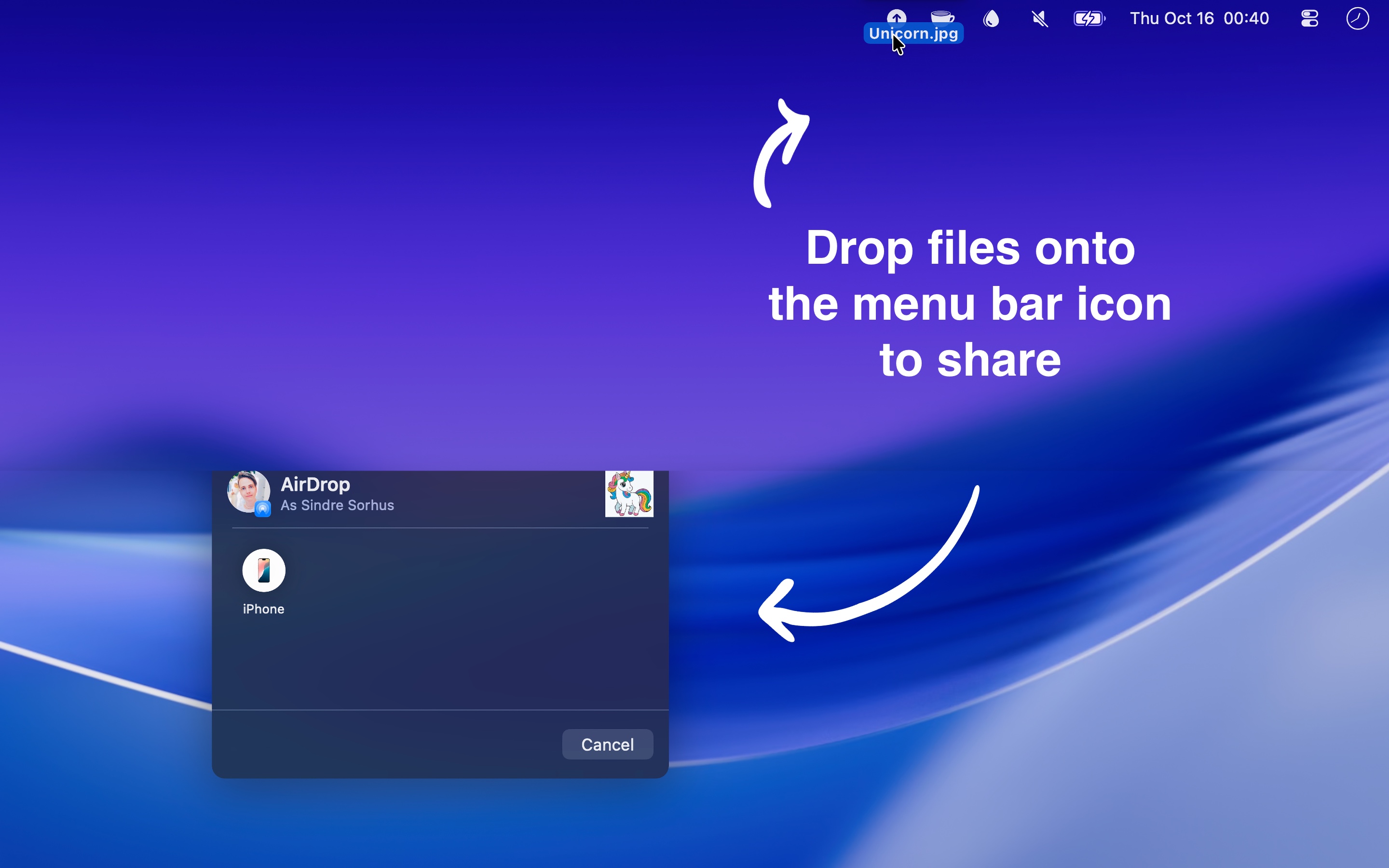 Menu Drop screenshot 1