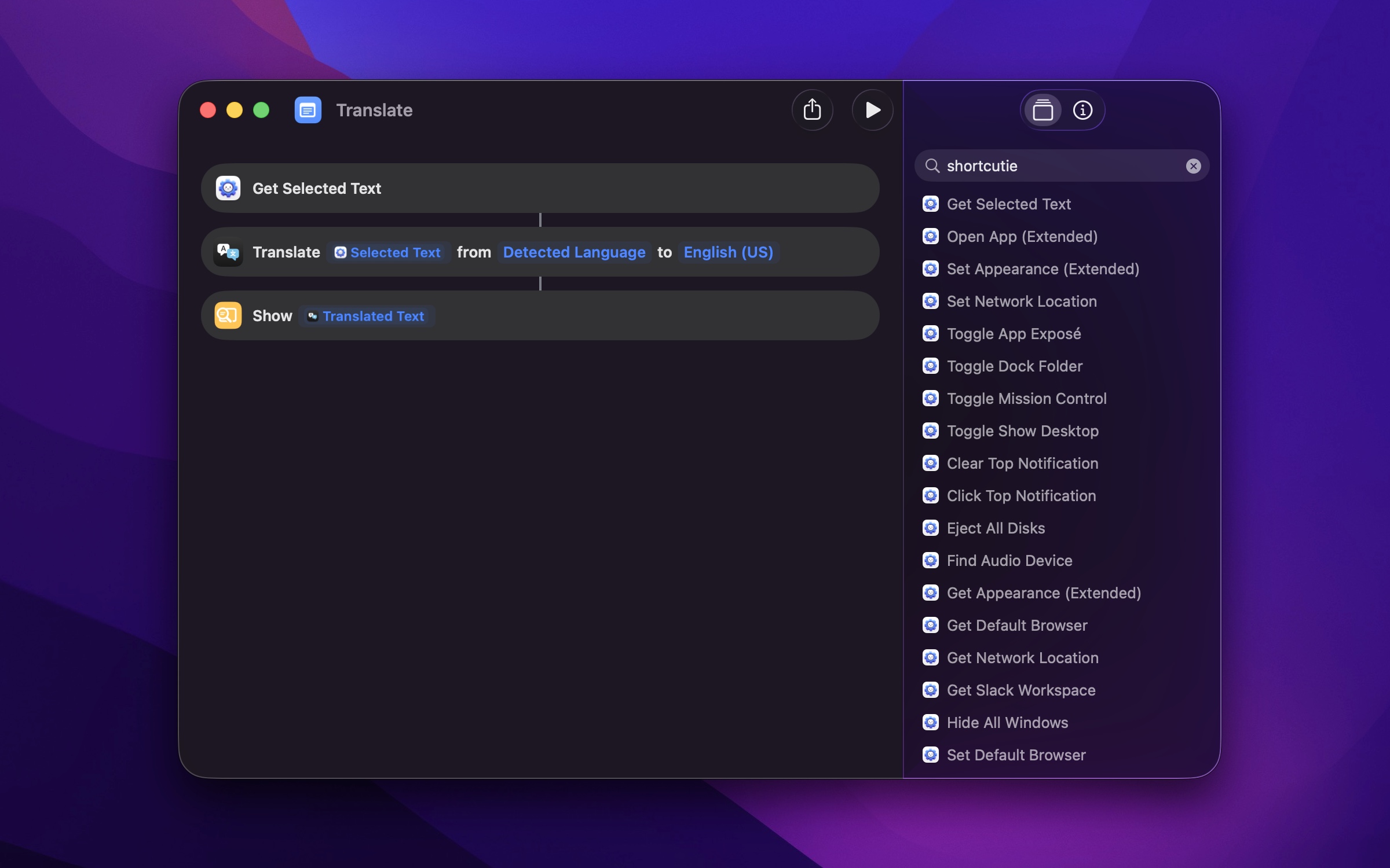 Shortcutie screenshot 1