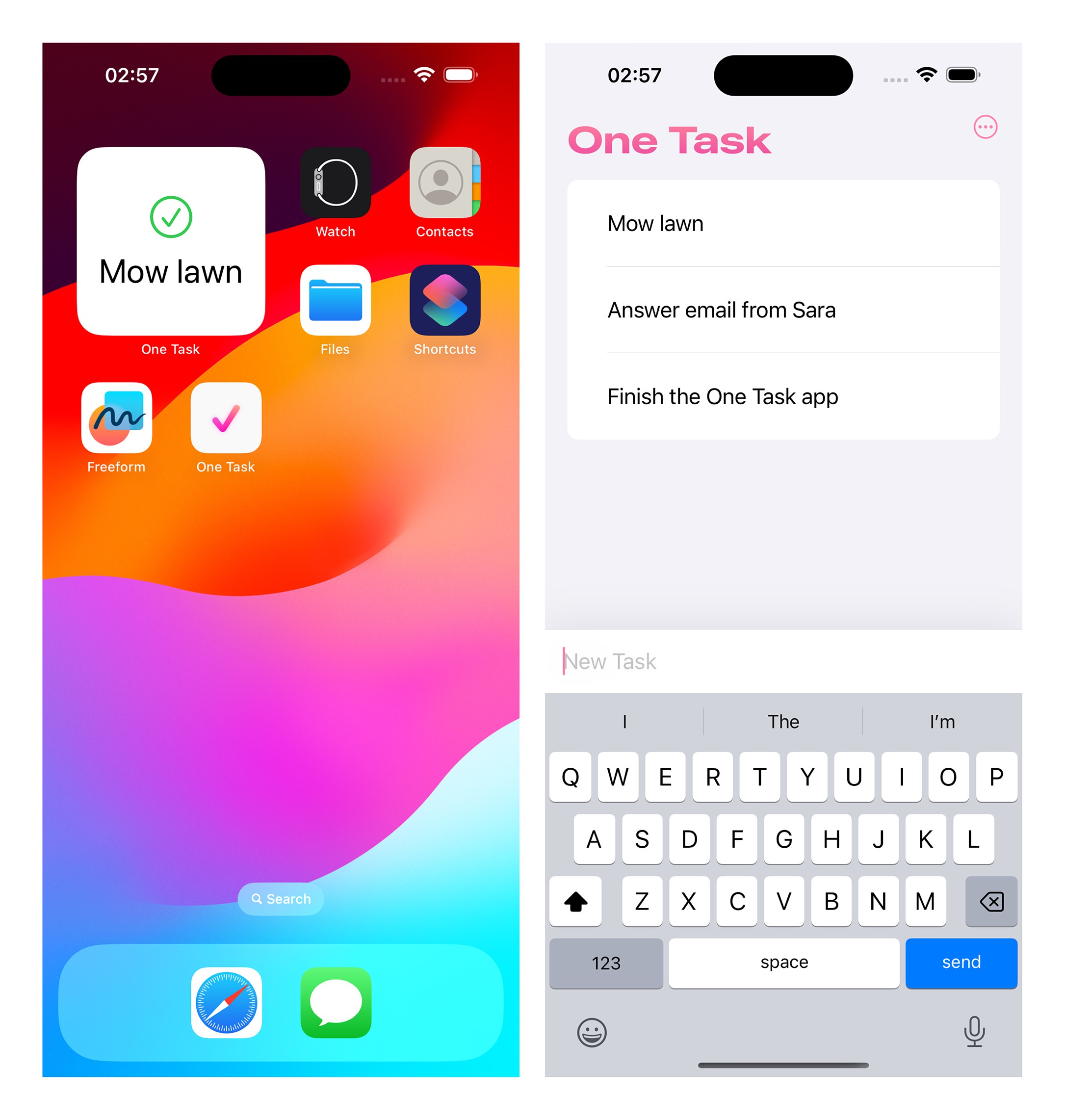 One Task screenshot 1