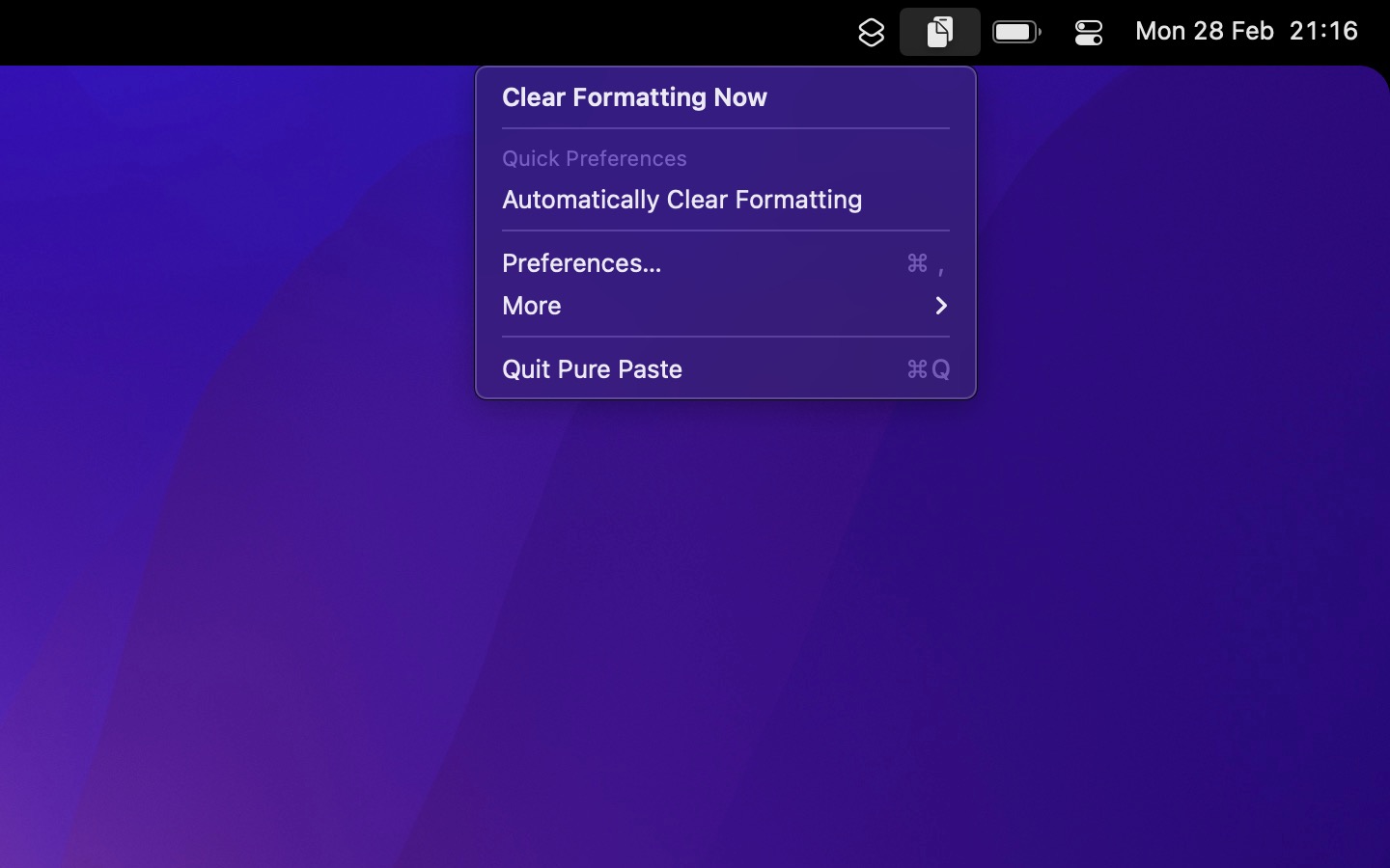 Pure Paste screenshot 2