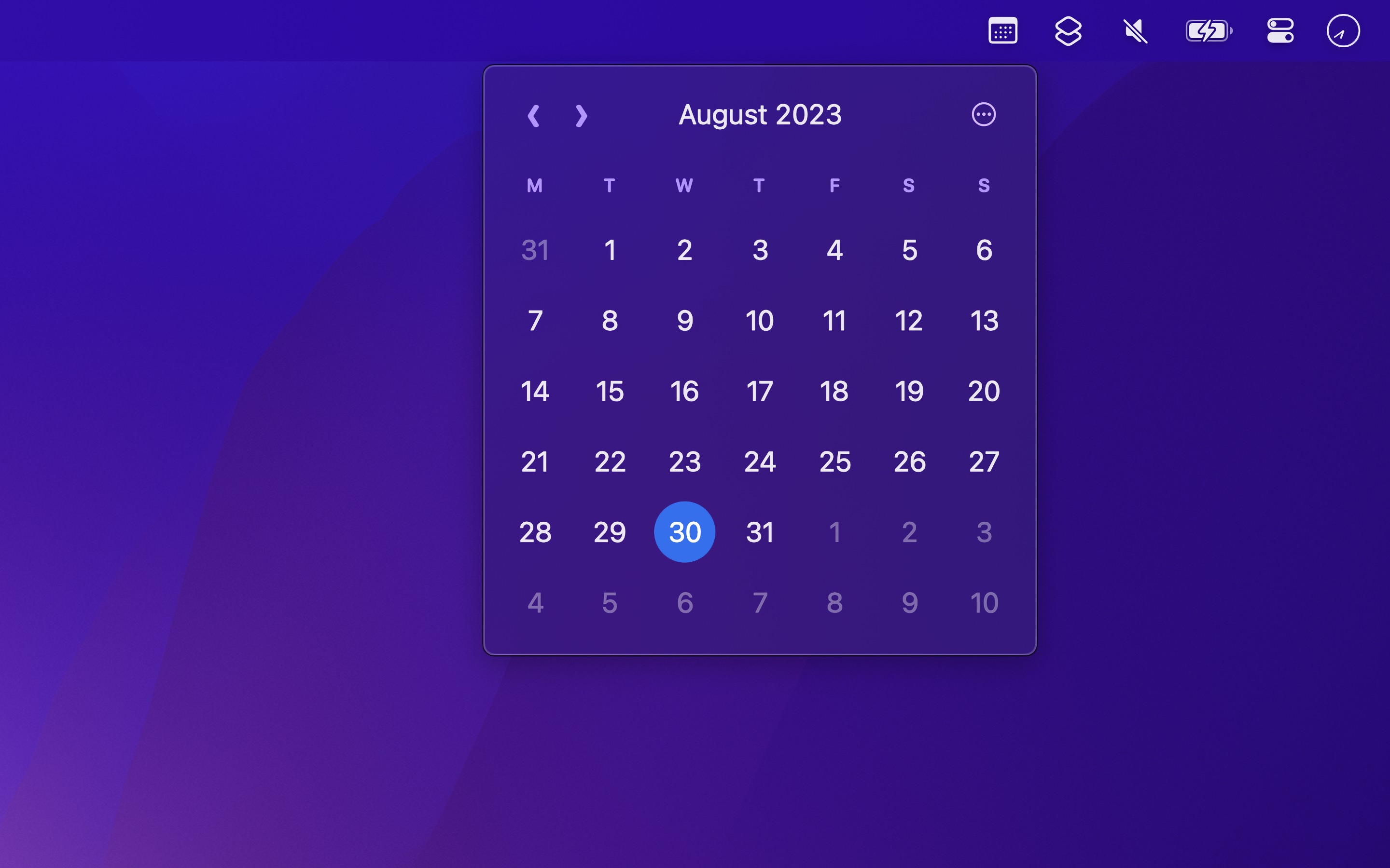 Menu Bar Calendar screenshot 1