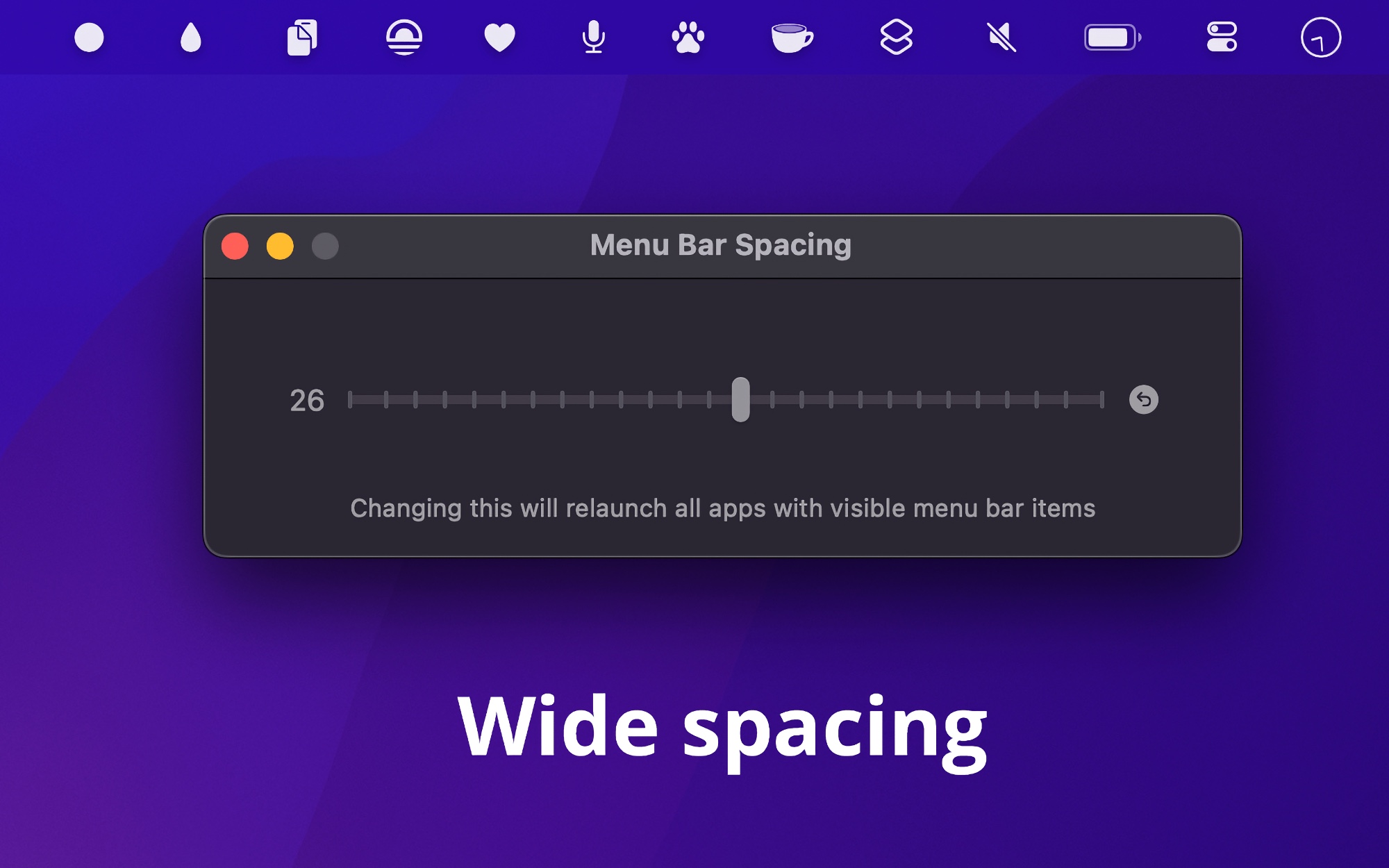 Menu Bar Spacing screenshot 3