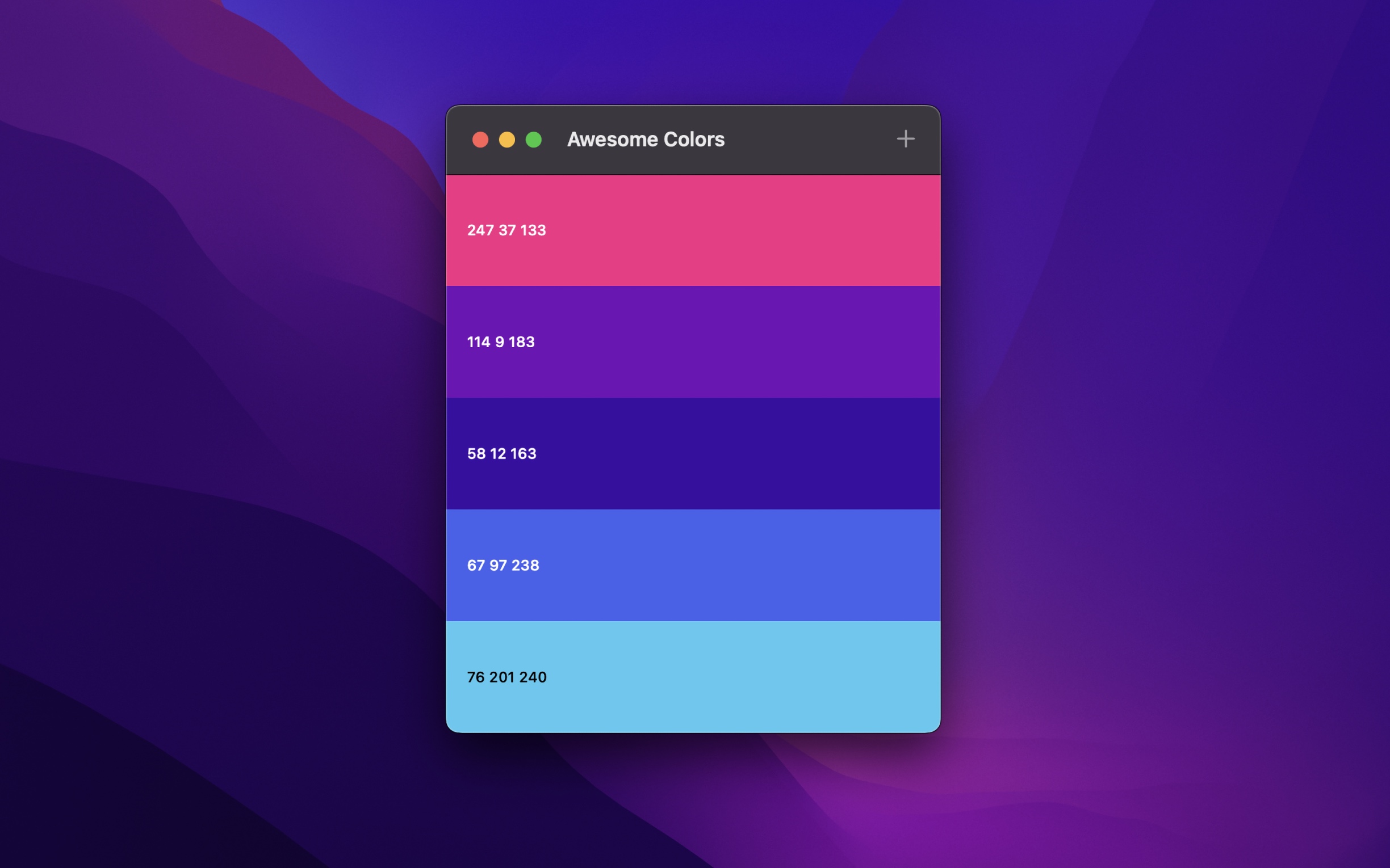 Simple Color Palette screenshot 1